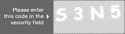captcha code for visual authentication  letter S number 3 letter N number 5