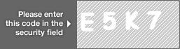 captcha code for visual authentication  letter E number 5 letter K number 7