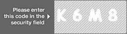 captcha code for visual authentication  letter K number 6 letter M number 8