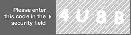 captcha code for visual authentication  number 4 letter U number 8 letter B