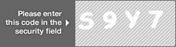 captcha code for visual authentication  letter S number 9 letter Y number 7