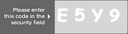 captcha code for visual authentication  letter E number 5 letter Y number 9