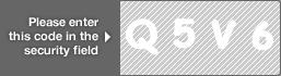 captcha code for visual authentication  letter Q number 5 letter V number 6