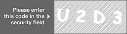 captcha code for visual authentication  letter U number 2 letter D number 3