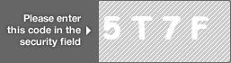 captcha code for visual authentication  number 5 letter T number 7 letter F