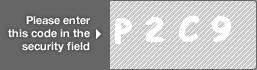 captcha code for visual authentication  letter P number 2 letter C number 9