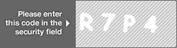 captcha code for visual authentication  letter R number 7 letter P number 4