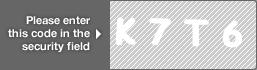 captcha code for visual authentication  letter K number 7 letter T number 6